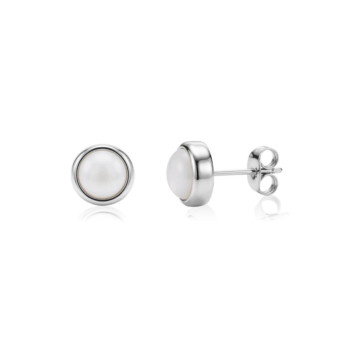 MOTHER OF PEARL ROUND STUDS