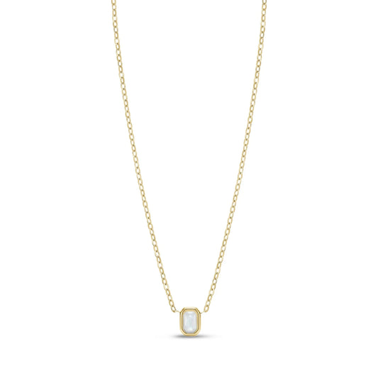 MOTHER OF PEARL CUSHION NECKLACE