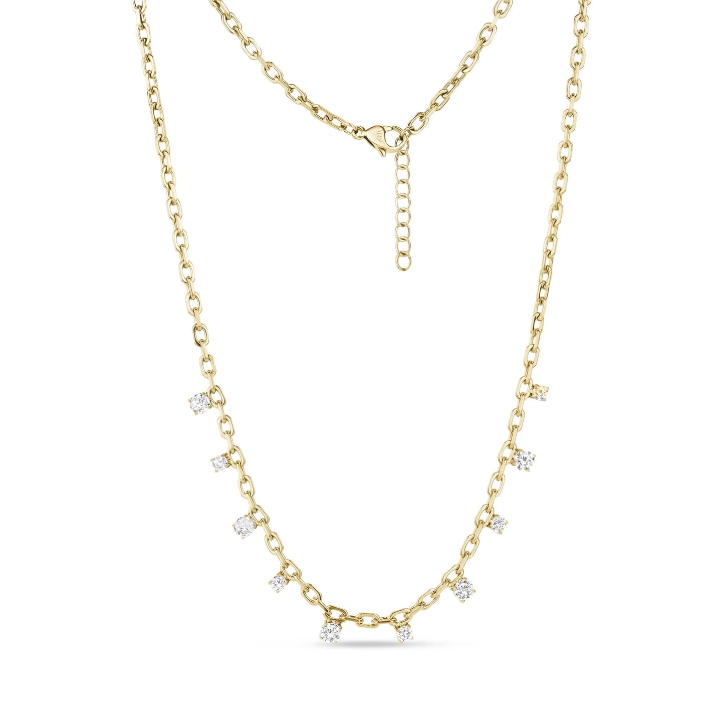 FLOATING STONE CHAIN NECKLACE
