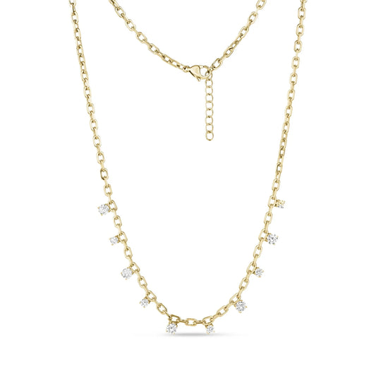 FLOATING STONE CHAIN NECKLACE