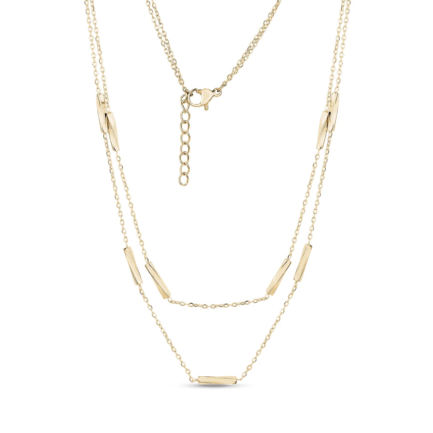 ELEGANT LAYERED BAR NECKLACE