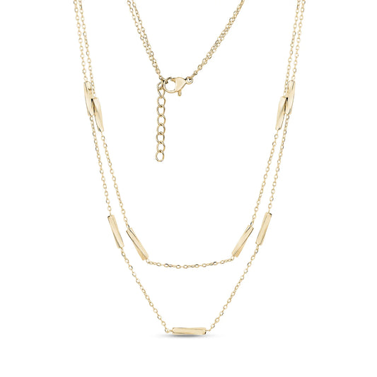ELEGANT LAYERED BAR NECKLACE