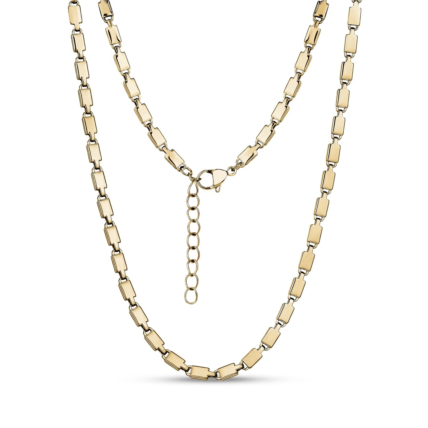 SHINY RECTANGLE LINK NECKLACE