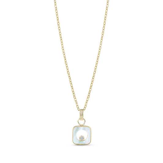 SQUARE MOTHER OF PEARL PENDANT