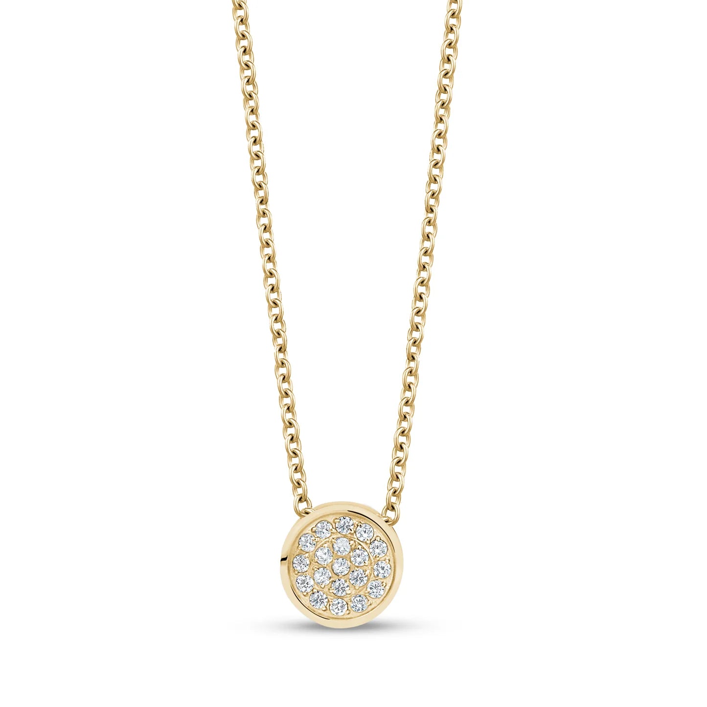 Paved Round C.Z. Stud Pendant