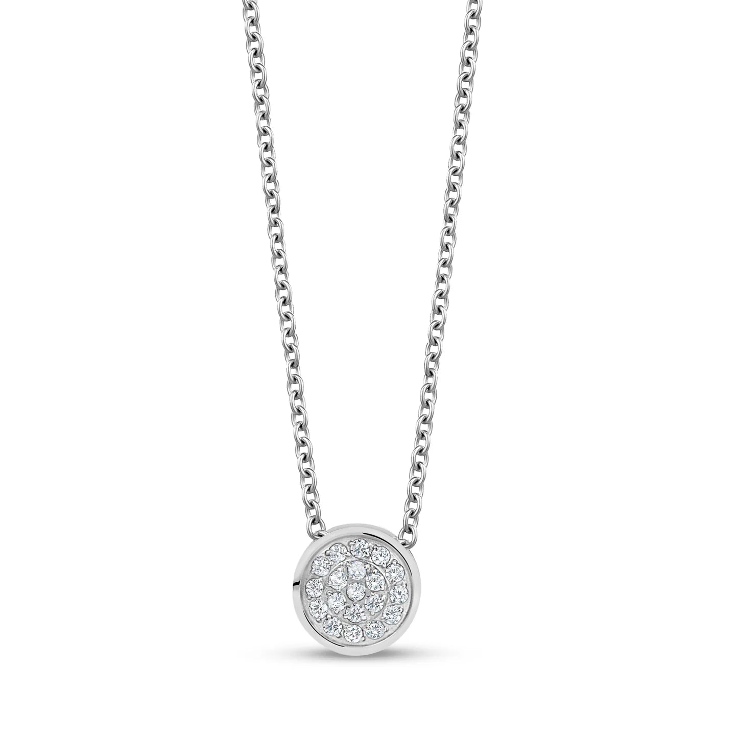 Paved Round C.Z. Stud Pendant