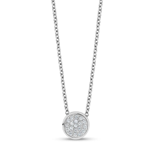 Paved Round C.Z. Stud Pendant