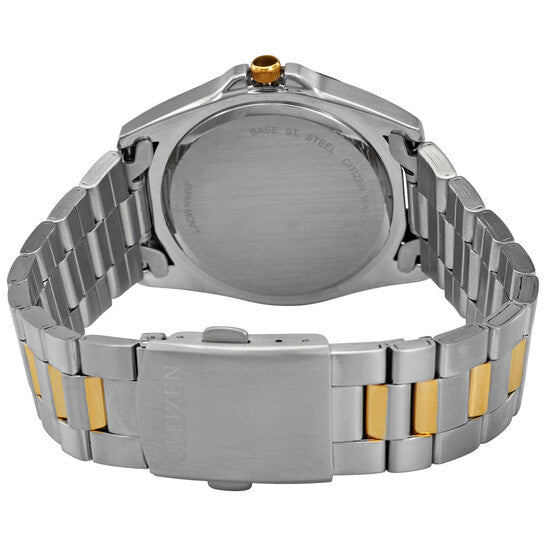 Quartz Black Dial Two-tone Men's Watch